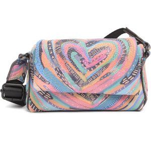 Aimee Kestenberg Broadway Novelty Mini Leather Crossbody Love Heart NWT